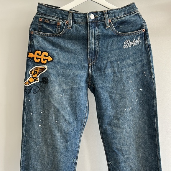 ✨Host pick✨Polo by Ralph Lauren Blue and Yellow Cartoon Patch Jeans - Picture 8 of 12